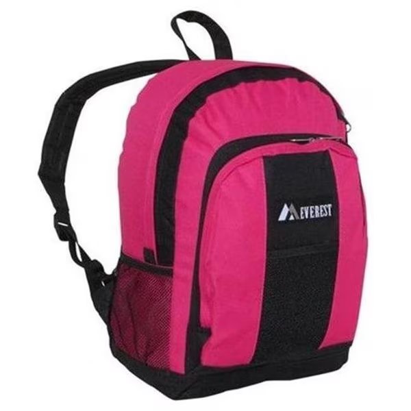 Everest BP2072-HPK-BK Backpack with Front & Side Pockets - Hot Pink-Black, Everest, Mfr#: BP2072-HPK/BK